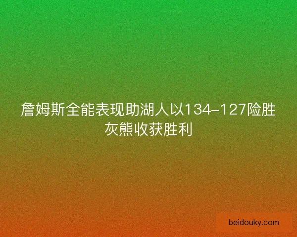 詹姆斯全能表现助湖人以134-127险胜灰熊收获胜利